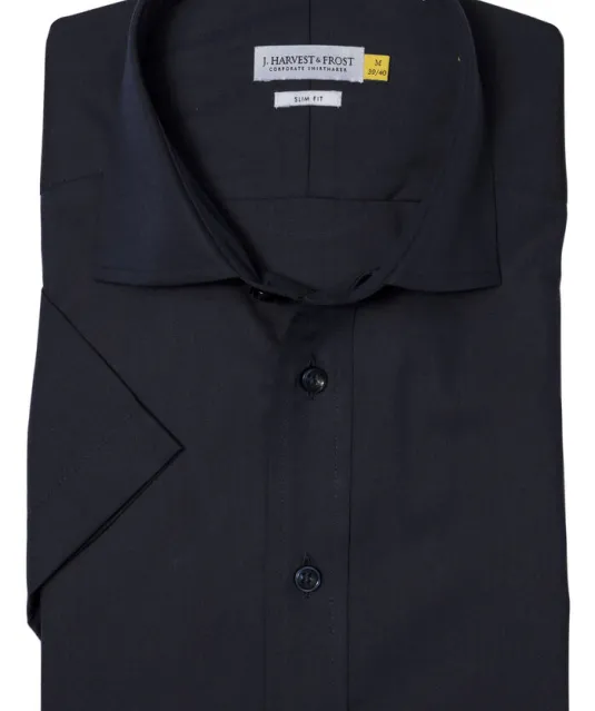 Yellow Bow 50 S/S Hemd Slim Fit Heren Marine