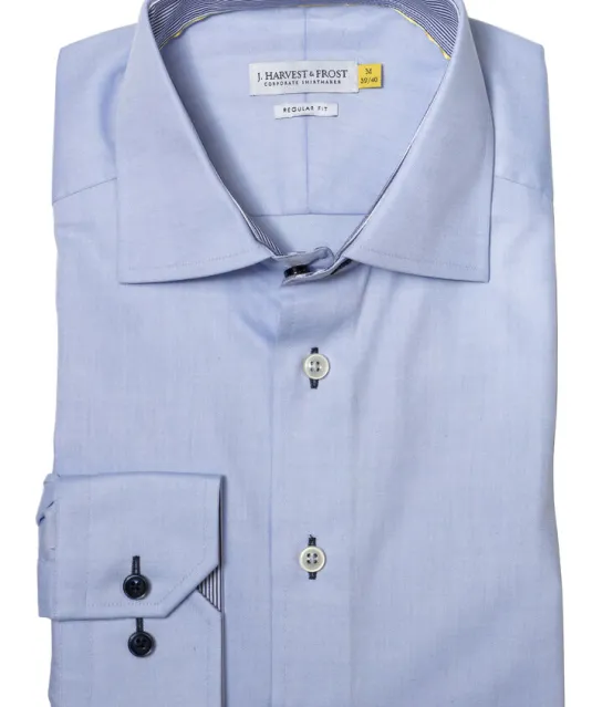 Yellow Bow 51  Hemd Regular Fit Heren Hemelsblauw/marine