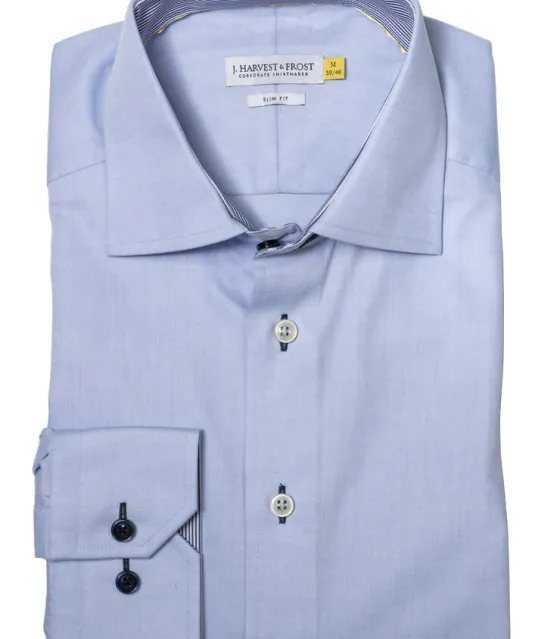 Yellow Bow 51  Hemd Slim Fit Heren Hemelsblauw/marine