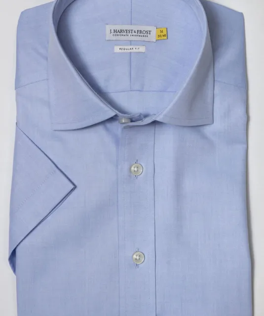 Yellow Bow 50 S/S  Hemd Regular Fit Heren Lichtblauw