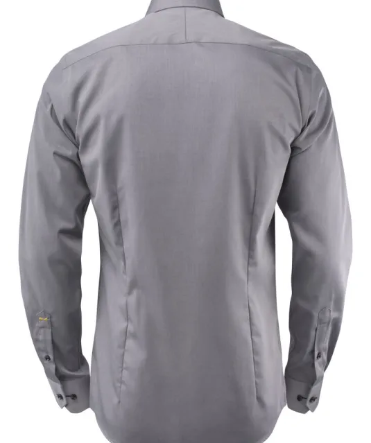 Yellow Bow 51  Hemd Slim Fit Heren Grijs mélée