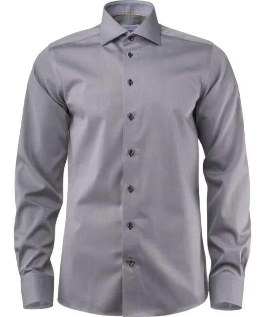 Yellow Bow 51  Hemd Slim Fit Heren Grijs mélée