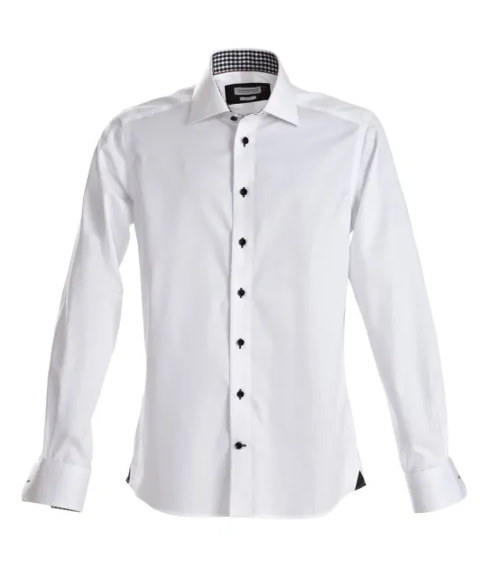 Red Bow 20  Hemd Regular Fit Heren Wit/zwart