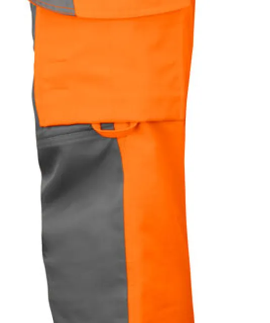6519 SIGNALISATIE BROEK MET KNIEZAKKEN EN SPIJKERKZAKKEN EN ISO 20471 KLASSE 2 DAMES Oranje