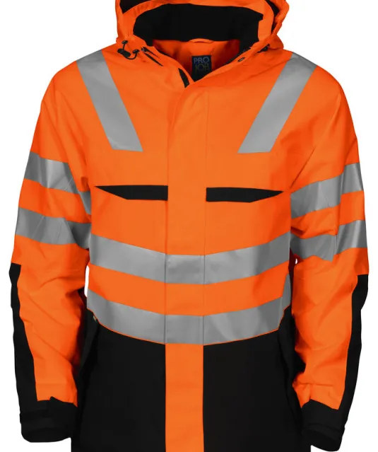 6418 GEVOERDE SIGNALISATIEJAS EN ISO 20471 KLASSE 3 Oranje/zwart