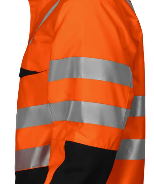 6418 GEVOERDE SIGNALISATIEJAS EN ISO 20471 KLASSE 3 Oranje/zwart