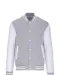 K497 - College jacket unisex Oxford Grey / White