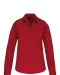 K542 - Dames poplin blouse lange mouwen Classic Red