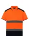YHVJ220 - Tweekleurige veiligheidspolo Hi Vis Orange / Navy