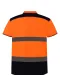 YHVJ220 - Tweekleurige veiligheidspolo Hi Vis Orange / Navy