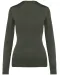 K966 - Dames pullover met v-hals Green Marble Heather