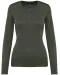 K966 - Dames pullover met v-hals Green Marble Heather
