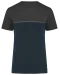 WK304 - Ecologisch tweekleurig uniseks T-shirt met korte mouwen Navy / Dark Grey