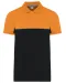 WK210 - Ecologische uniseks polo met korte mouwen in twee kleuren Black / Orange