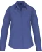 K542 - Dames poplin blouse lange mouwen Cobalt Blue
