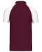 K226 - Baseballpolo Bordeaux / White