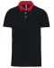 K260 - Tweekleurige herenpolo jersey Black / Red