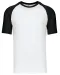 K330 - Baseball - Tweekleurig t-shirt White / Black