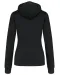 K467 - Damessweater met rits en capuchon in contrasterende kleur Black / Red
