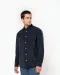K599 - Heren overhemd met lange mouwen in ribfluweel Washed Brandy