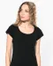 K384 - Dames-t-shirt korte mouwen met boothals Black