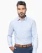 K595 - Heren overhemd Oxford lange mouwen Oxford Blue