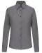 K534 - Dames Oxford blouse lange mouwen Oxford Silver