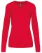 K966 - Dames pullover met v-hals Red