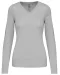 K966 - Dames pullover met v-hals Grey Melange