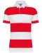 K286 - Gestreepte uniseks polo korte mouwen Red / White Stripes