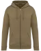 NS402 - Ecologische uniseks sweater met capuchon en rits Light Olive Green
