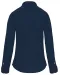 K514 - Damesblouse met "Mao" kraag lange mouwen Navy