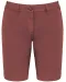K753 - Damesbermuda met verwassen look Washed Marsala