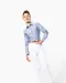 K534 - Dames Oxford blouse lange mouwen White