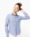 K534 - Dames Oxford blouse lange mouwen White