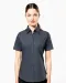 K532 - Dames stretch blouse korte mouwen Black