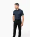 K531 - Heren stretch overhemd korte mouwen Black
