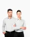 K541 - Heren poplin overhemd lange mouwen White