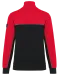 WK404 - Ecologische uniseks sweater met ritskraag Black / Red