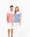 K3034 - Marine-t-shirt ronde hals Bio dames Navy / White Stripes