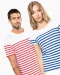 K3034 - Marine-t-shirt ronde hals Bio dames Navy / White Stripes