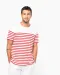 K3033 - Marine-t-shirt ronde hals Bio heren Navy / White Stripes