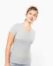 K3015 - Dames-T-shirt V-hals korte mouwen White