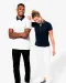 K260 - Tweekleurige herenpolo jersey Black / Dark Grey Heather