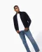 K961 - Heren cardigan met rits Black