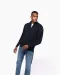 K961 - Heren cardigan met rits Black