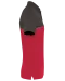 WK210 - Ecologische uniseks polo met korte mouwen in twee kleuren Red / Dark Grey