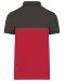 WK210 - Ecologische uniseks polo met korte mouwen in twee kleuren Red / Dark Grey