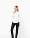 K514 - Damesblouse met "Mao" kraag lange mouwen White