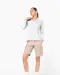 K756 - Lichte damesbermuda met diverse zakken Beige